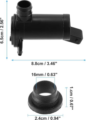 ACROPIX Windshield Washer Pump for Ford Fiesta for Ford Sierra - Pack of 2 Black in Saudi Arabia