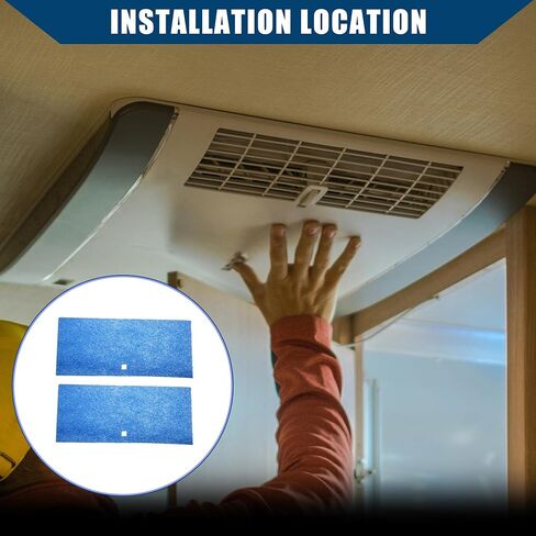 6"x14" Rv AC Air Filter for Coleman Air Conditioner AC 101G / RV Air Conditioner Filters/Durable / 2 Pcs Blue in Saudi Arabia