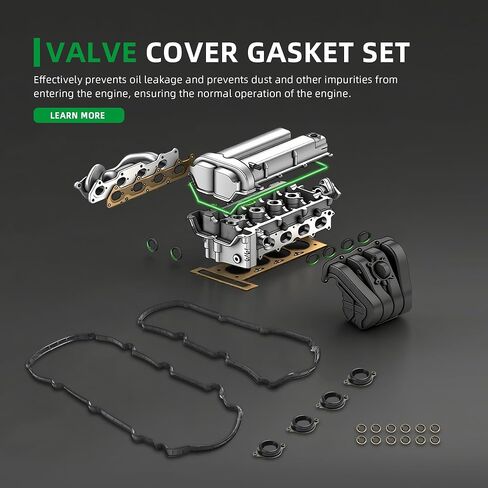 VS50881SR Valve Cover Gasket Set for Acura MDX 14-20/RDX 16-18/RLX 14-20/TLX 15-20, for Honda Accord 13-17/Crosstour 13-15/Odyssey 18-21/Pilot 16-21/Ridgeline 17-20, 3.5L V6, (20PCS) in Saudi Arabia