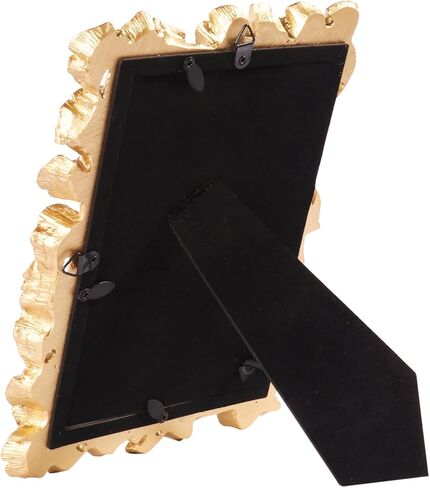 إطارات صور الصورة 5 × 7 ، إطار صورة لورق الذهب ، إطار صورة عتيقة للمنصية أو معلقة ، إطارات صور أنيقة للمكتب أو الجدار ، الطاولة ، الفضاء ، الرف (الذهب ، 5x7) in Kuwait