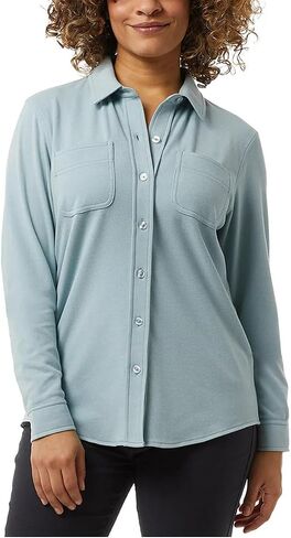 32 Degrees Ladies' Soft Fleece Button-Up Shirt – Warm, Stylish, and Perfect for Everyday Wear in Kuwait