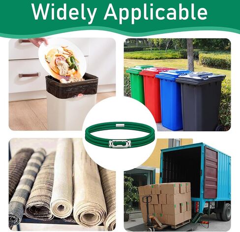 13-30 Gallon Trash Can Rubber Bands (Set of 6) – Elastic Garbage Bin Straps with Stainless Steel Connectors, Secure Liners for Kitchen, Bathroom, Outdoor & Multi-Purpose Use – Durable in Saudi Arabia