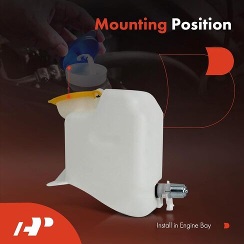 A-Premium Windshield Washer Reservoir Compatible with Select Jeep Models - TJ Series Wrangler 1997-2002, with (Washer Pump/Cap/Hose) - Replace# 4874394, 12318501 in Saudi Arabia