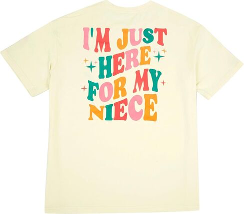 Auntie Shirt Women Oversized I'm Just Here for My Niece T-Shirt Promoted to Auntie Short Sleeve Tees Tops in Saudi Arabia