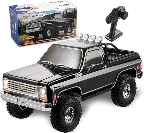 EAZYRC FMS FCX10 1/10 RC Crawler RS Chevy K5 Blazer Orange, with License Hobby Grade RC Truck, 8KM+ 2 Speed Transmission Remote Control Car for Adults with 2.4Ghz Radio and LED Light (Orange) in Saudi Arabia