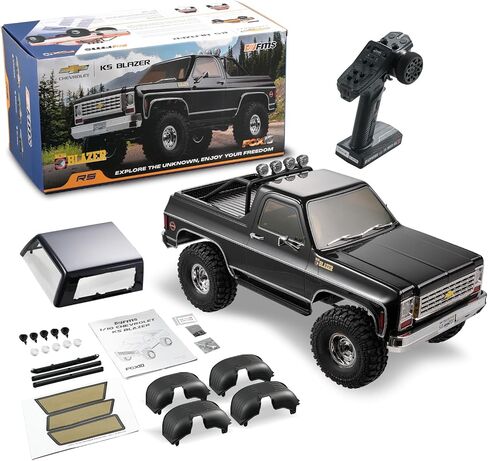 EAZYRC FMS FCX10 1/10 RC Crawler RS Chevy K5 Blazer Orange, with License Hobby Grade RC Truck, 8KM+ 2 Speed Transmission Remote Control Car for Adults with 2.4Ghz Radio and LED Light (Orange) in Saudi Arabia