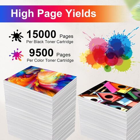 LEDES 7120 7125 7220 7225 Toner Cartridge Compatible Replacement for Xerox 006R01457 006R01458 006R01459 006R01460 for Xerox WorkCentre 7120 7125 7220 7225 7220i 7225i Printer( BCMY in Saudi Arabia