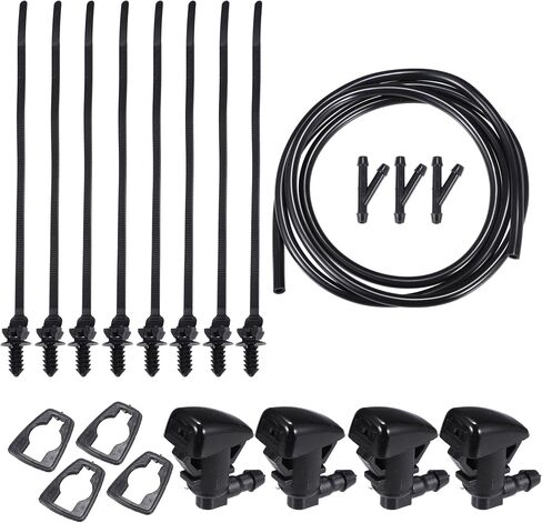 uxcell 1 Set Windshield Washer Water Nozzle Spray No.25823360 for GMC Acadia Denali SLE SLT 3.6L V6 - Gas 2014 2015 in Saudi Arabia
