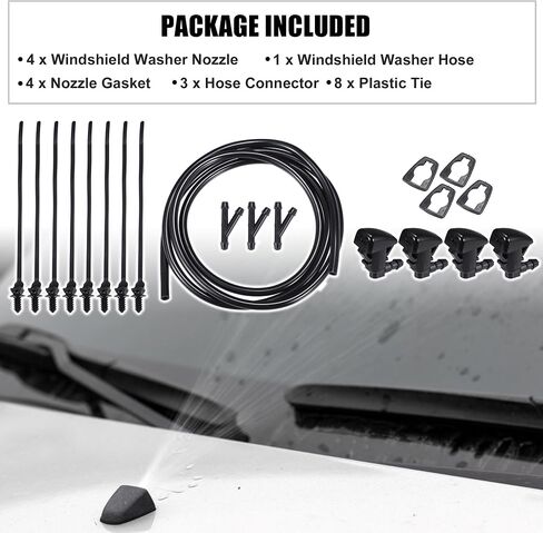 uxcell 1 Set Windshield Washer Water Nozzle Spray No.25823360 for GMC Acadia Denali SLE SLT 3.6L V6 - Gas 2014 2015 in Saudi Arabia