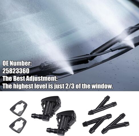 uxcell 1 Set Windshield Washer Water Nozzle Spray No.25823360 for GMC Acadia Denali SLE SLT 3.6L V6 - Gas 2014 2015 in Saudi Arabia