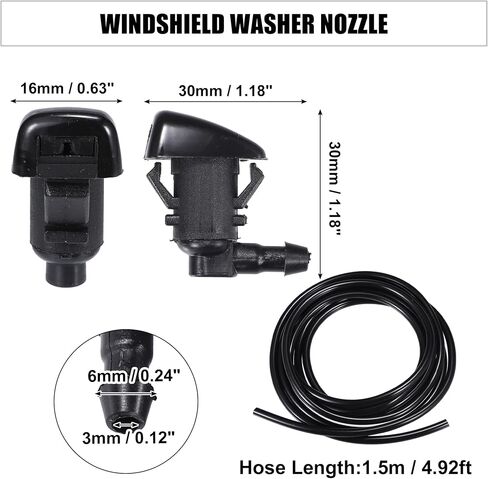 uxcell 1 Set Windshield Washer Water Nozzle Spray No.25823360 for GMC Acadia Denali SLE SLT 3.6L V6 - Gas 2014 2015 in Saudi Arabia