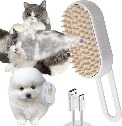 Steam Brush for Cats Dog Steam Brush,3 in 1 Pet Grooming Comb for Shedding,1PCS in Saudi Arabia
