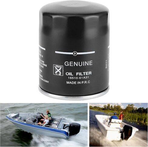 Outboard Oil Filter, Black Motorcycle Oil Filter 16510-96J00 Four Stroke Engine Oil Filter Motor Accessory Replacement Part Fit for DF70A DF80A AND DF90A, Black in Saudi Arabia