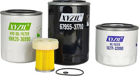 Filter Kit Compatible with Kubota B26 B7500 B7510 B7610 B7800 B2910 B2710 B2410 HSD HST B2301HSD B2410HSE B2601HSD B2630HSD B2650HSD B2650HSDC B7500HSD Fuel Transmission Hydraulic Oil Filter in Saudi Arabia