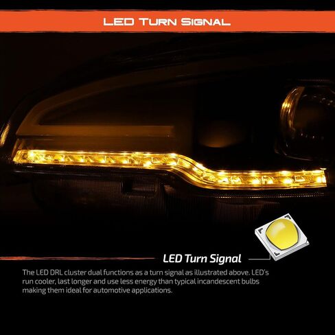 AKKON - For 2015-2021 Subaru WRX/WRX STI C-Shape LED Sequential Signal Black Projector Headlight + FULL LED Tail Brake Light in Saudi Arabia