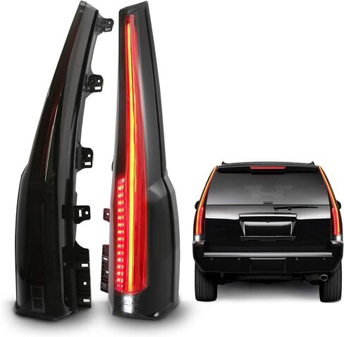 MostPlus Tail Lights Assembly مصباح خلفي متوافق مع Chevrolet Chevy Tahoe Suburban 2015 2016 2017 2018 2019 2020 | مجموعة من 2 (ملون سموك) in Saudi Arabia