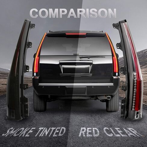 MostPlus Tail Lights Assembly مصباح خلفي متوافق مع Chevrolet Chevy Tahoe Suburban 2015 2016 2017 2018 2019 2020 | مجموعة من 2 (ملون سموك) in Saudi Arabia