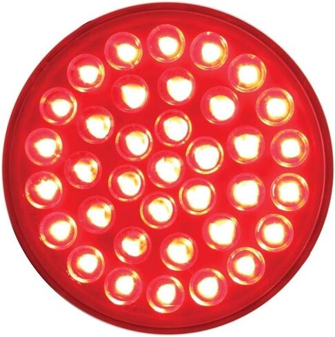 UNITED PACIFIC 39642B Brake/Tail/Turn Signal Light, 36 LED 4" Round, Red/Red Lens in Saudi Arabia