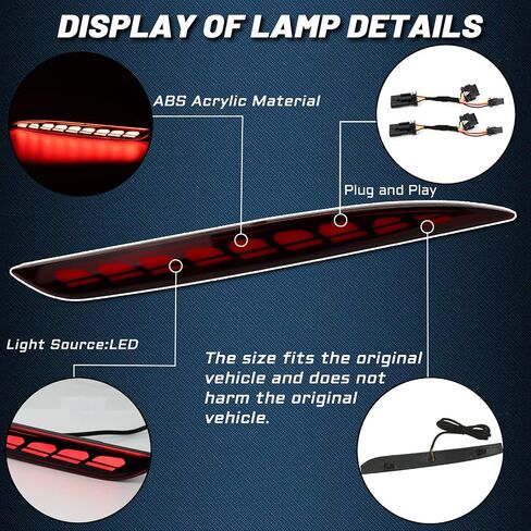 Red Lens Rear Fog Bumper Reflector Brake Tail Sequential Flash Singal Lights Lamp 3 in 1 Compatible with Tesla Model Y 2021 2022 Standard Long Range Performance (Model Y, Red) in Saudi Arabia