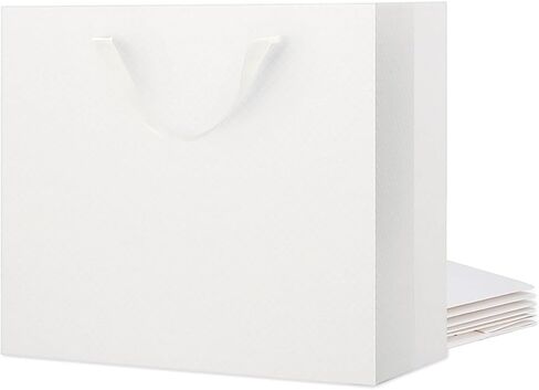 12 Large Gift Bags 13x5x10 Inches, Matte Black Large Gift Bags with Handles for Thanksgiving Day and All Occasions (Lattice Texture Finish) in Saudi Arabia