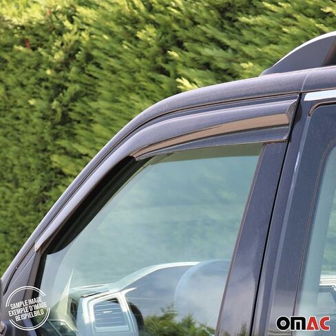 Omac Window Visor Vent Vent Rain Deflector for Dodge Sprinter 2003-2006 Smoke 2 PCS in Kuwait