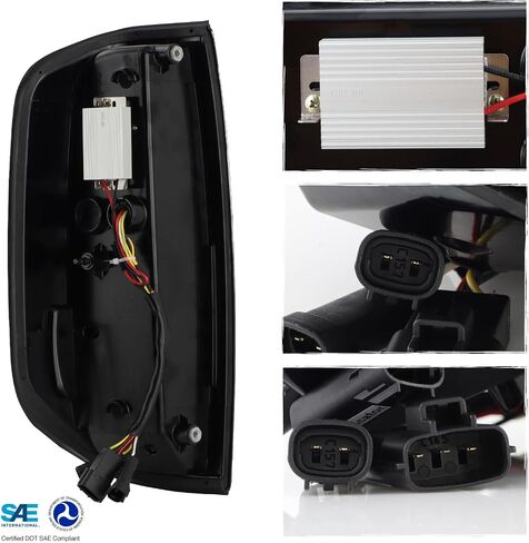 AKKON - Fit 2005-2021 Nissan Frontier 05-21 [Full LED] Tail Lights Rear Brake Clear Light Bar w/Greeting Animation Show Black Lens Lamp Pair Replacement in Saudi Arabia