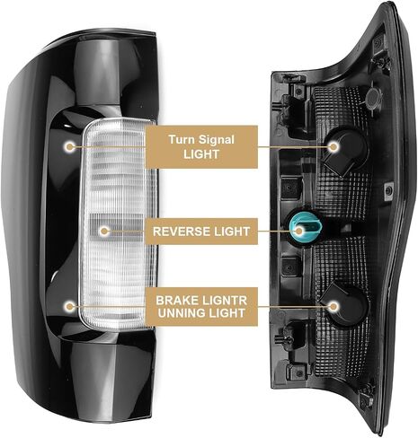 NEW Smoked Tail Driver and Passenger Side Rear Light Brake Lamps Compatible With 2017-2019 Ford F250 F350 F-250 F-350 Super Duty (Bulb Includedide) in Saudi Arabia