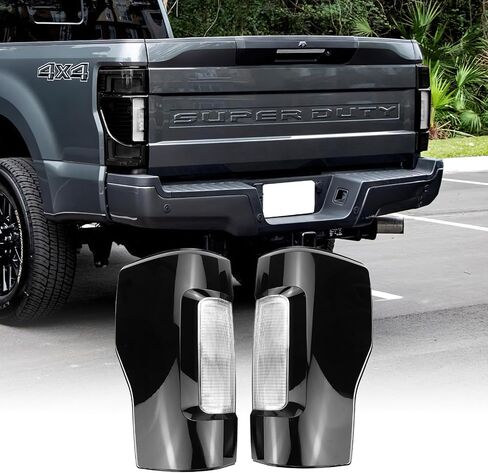 NEW Smoked Tail Driver and Passenger Side Rear Light Brake Lamps Compatible With 2017-2019 Ford F250 F350 F-250 F-350 Super Duty (Bulb Includedide) in Saudi Arabia