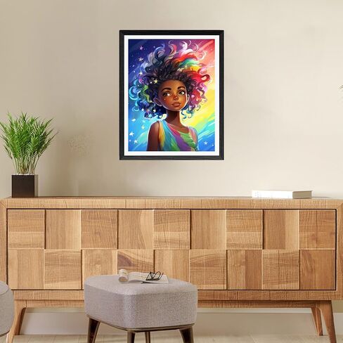 Diymood Paint by Numbers Kits for Adults African American, DIY Oil Painting Africa Acrylic Paint by Number for Adults Beginner with Brushes for Home Wall Decor 12x16 inch in Kuwait