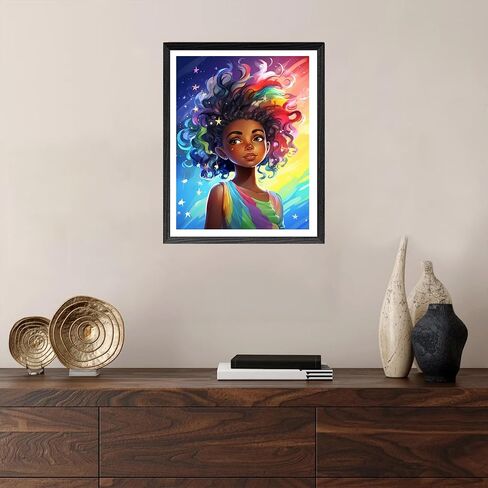 Diymood Paint by Numbers Kits for Adults African American, DIY Oil Painting Africa Acrylic Paint by Number for Adults Beginner with Brushes for Home Wall Decor 12x16 inch in Kuwait