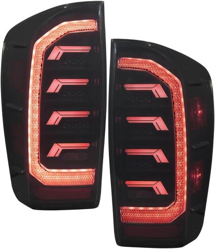 Sequential LED Tail Lights compatible with Toyota, Tacoma 2016-2023, Smoked (pair) in Kuwait