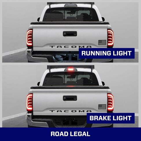 Sequential LED Tail Lights compatible with Toyota, Tacoma 2016-2023, Smoked (pair) in Kuwait