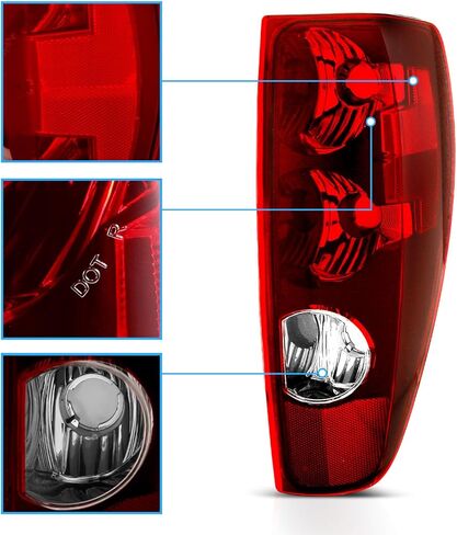 AmeriLite Red Replacement Brake Tail Lights Set For 2004-2012 Chevy Colorado/GMC Canyon - Passenger and Driver Side in Saudi Arabia