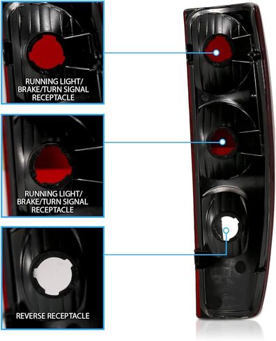 AmeriLite Red Replacement Brake Tail Lights Set For 2004-2012 Chevy Colorado/GMC Canyon - Passenger and Driver Side in Saudi Arabia