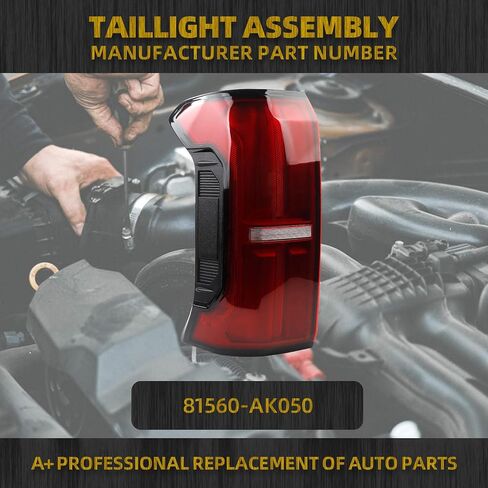 LED Dasbecan Tail Light Assembly LED (بدون مفتاح الباب الخلفي) متوافق مع 2024 2025 Toyota Tacoma مصباح خلفي خلفي الجانب الأيسر 81560-AK050 in Saudi Arabia