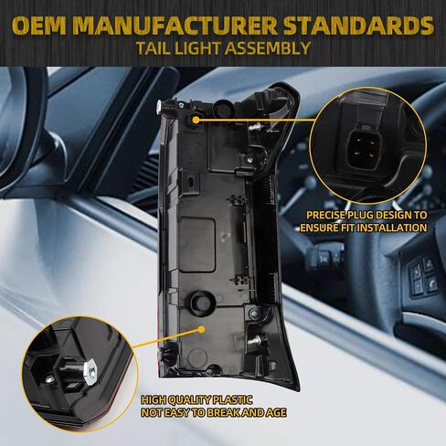 LED Dasbecan Tail Light Assembly LED (بدون مفتاح الباب الخلفي) متوافق مع 2024 2025 Toyota Tacoma مصباح خلفي خلفي الجانب الأيسر 81560-AK050 in Saudi Arabia