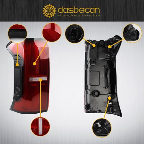 LED Dasbecan Tail Light Assembly LED (بدون مفتاح الباب الخلفي) متوافق مع 2024 2025 Toyota Tacoma مصباح خلفي خلفي الجانب الأيسر 81560-AK050 in Saudi Arabia