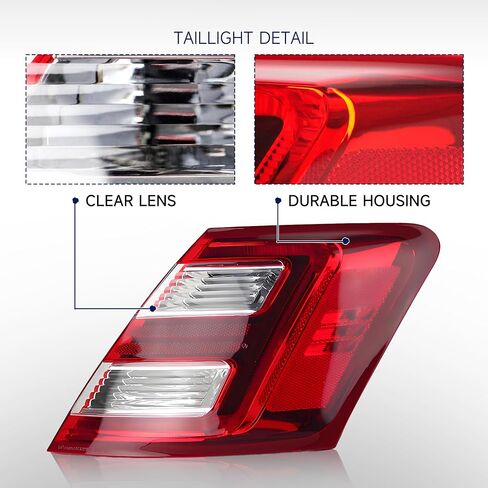 Tail Light متوافق مع 2013 2014 2015 2015 2017 2018 2019 Ford Taurus الخارجي المصباح الخلفي الخلفي استبدال FO2804108 DG1Z13405AA جانب السائق الأيسر in Saudi Arabia