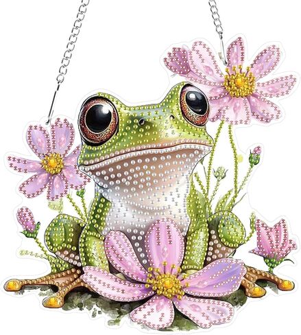 Hanging Diamond Art Kits for Adults Beginners, Gnomes Sunflower Diamond Painting Pendant Kit, DIY Acrylic 5D Special Shaped Crystal Diamond Gem Art Painting Hanging Ornament for Home Wall Decor in Kuwait