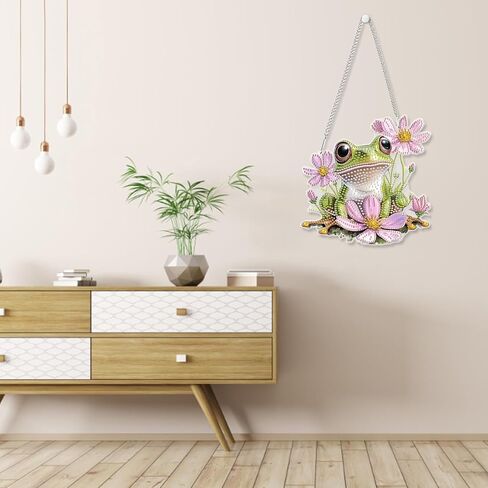 Hanging Diamond Art Kits for Adults Beginners, Gnomes Sunflower Diamond Painting Pendant Kit, DIY Acrylic 5D Special Shaped Crystal Diamond Gem Art Painting Hanging Ornament for Home Wall Decor in Kuwait