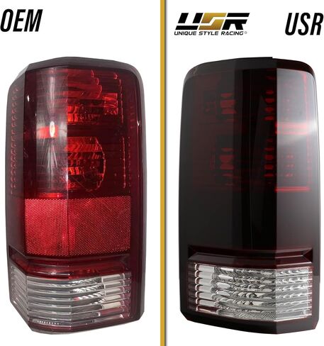 USR 07-11 Nitro Tail Light – Pair of Tail Lamps (Left + Right) - Compatible with 2007-2011 Dodge Nitro - All Models (DARK SMOKED RED TAIL LIGHTS/Plug & Play Ready) in Saudi Arabia