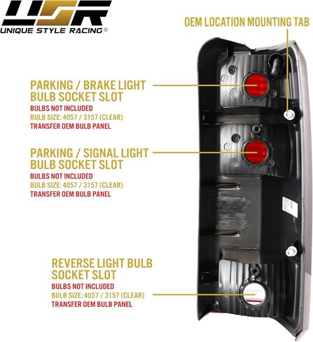 USR 07-11 Nitro Tail Light – Pair of Tail Lamps (Left + Right) - Compatible with 2007-2011 Dodge Nitro - All Models (DARK SMOKED RED TAIL LIGHTS/Plug & Play Ready) in Saudi Arabia