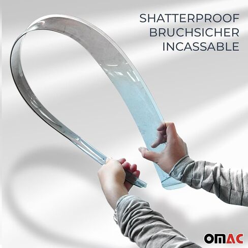 Omac Window Visor Vent Vent Deflector for Ram Promaster City 2015-2022 Black Smoke 2 PCS in Kuwait