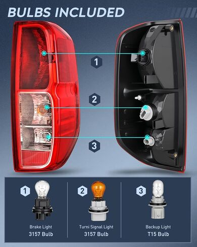 Nilight Taillight Assembly متوافق مع 2005 2006 2007 2008 2009 2010 2012 2013 2014 2015 2015 2017 2018 2019 2020 2021 Nissan Frontier و 2009-2012 Suzuki Equator Tail Light Side Left Side in Saudi Arabia