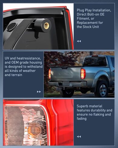 Nilight Taillight Assembly متوافق مع 2005 2006 2007 2008 2009 2010 2012 2013 2014 2015 2015 2017 2018 2019 2020 2021 Nissan Frontier و 2009-2012 Suzuki Equator Tail Light Side Left Side in Saudi Arabia