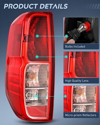 Nilight Taillight Assembly متوافق مع 2005 2006 2007 2008 2009 2010 2012 2013 2014 2015 2015 2017 2018 2019 2020 2021 Nissan Frontier و 2009-2012 Suzuki Equator Tail Light Side Left Side in Saudi Arabia