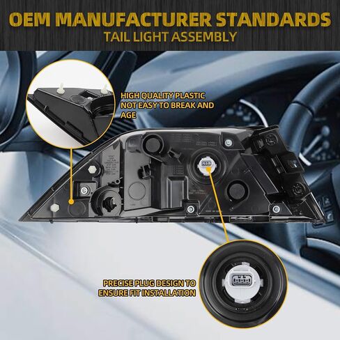 مجموعة ضوء الذيل Dasbecan LED متوافق مع 2023 2024 2025 Honda Accord Illight الخلفية المصباح الخلفي جانب الراكب 33500-30A-A01 in Kuwait