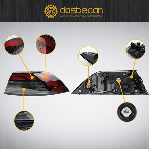 مجموعة ضوء الذيل Dasbecan LED متوافق مع 2023 2024 2025 Honda Accord Illight الخلفية المصباح الخلفي جانب الراكب 33500-30A-A01 in Kuwait