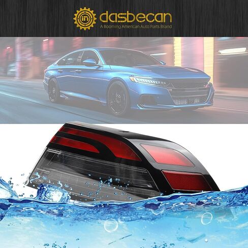 مجموعة ضوء الذيل Dasbecan LED متوافق مع 2023 2024 2025 Honda Accord Illight الخلفية المصباح الخلفي جانب الراكب 33500-30A-A01 in Kuwait
