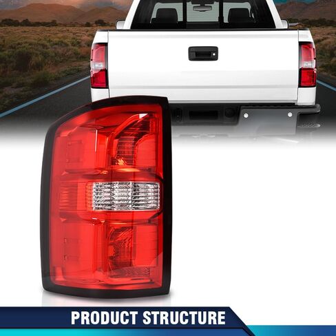Pit66 Lens Lens Left Left Lights W/O لمصابيح متوافقة مع GMC Sierra 1500 2014-2018/FIT GMC Sierra 2500 HD 2015-2019/FIT GMC SIERA 3500 HD 2015-2019 مجموعة مصباح الضوء الخلفي in Saudi Arabia